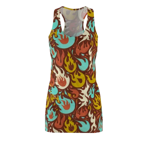 Turquoise Heat on a Racerback Dress
