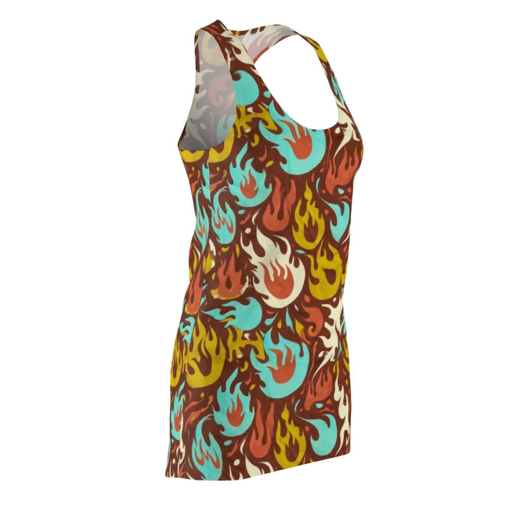 Turquoise Heat on Racerback Dress — Front Side