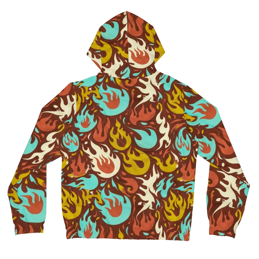 Turquoise Heat on Women's Full-Zip Hoodie — Back