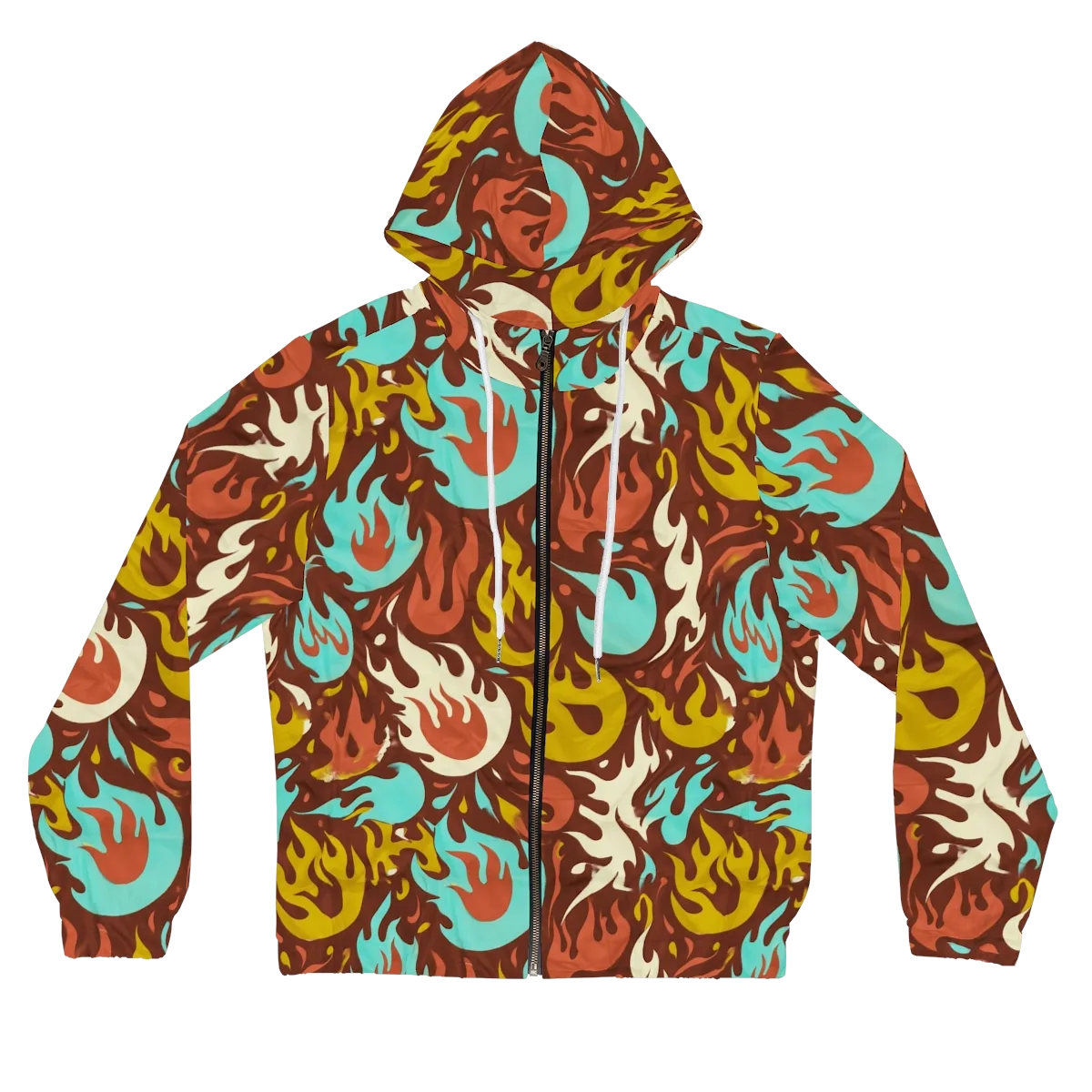 Turquoise Heat on Women's Full-Zip Hoodie — Front