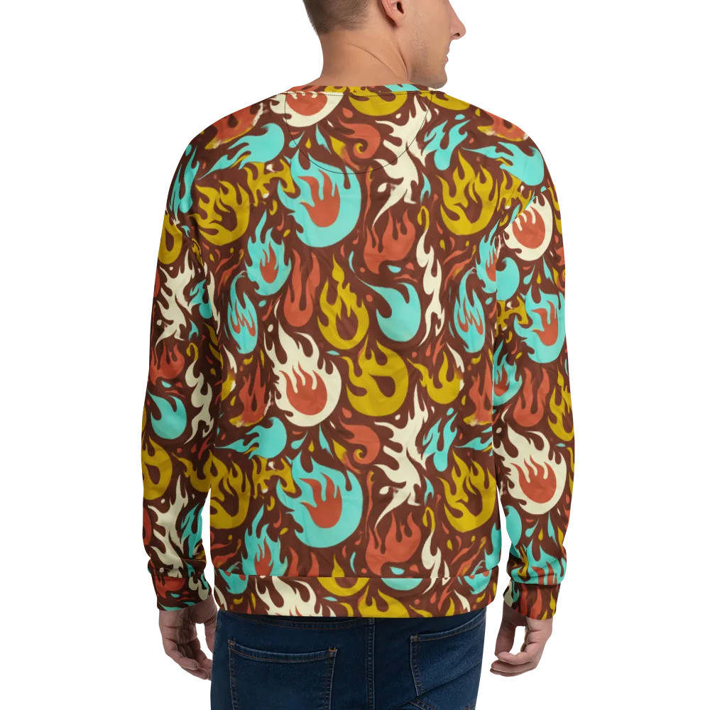 Turquoise Heat on Sweatshirt — Back