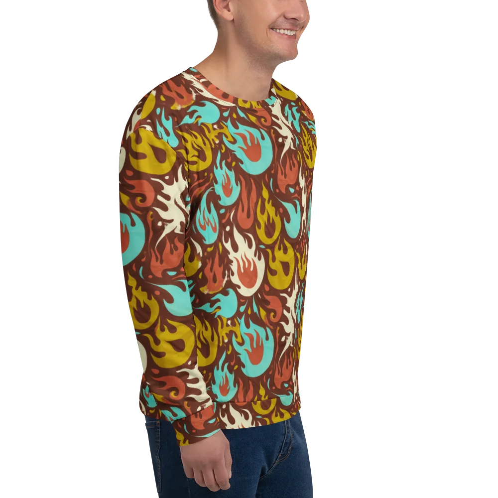 Turquoise Heat on Sweatshirt — Right Front