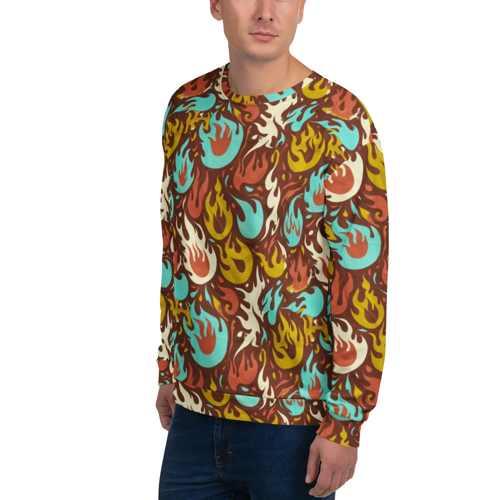 Turquoise Heat on Sweatshirt — Left Front