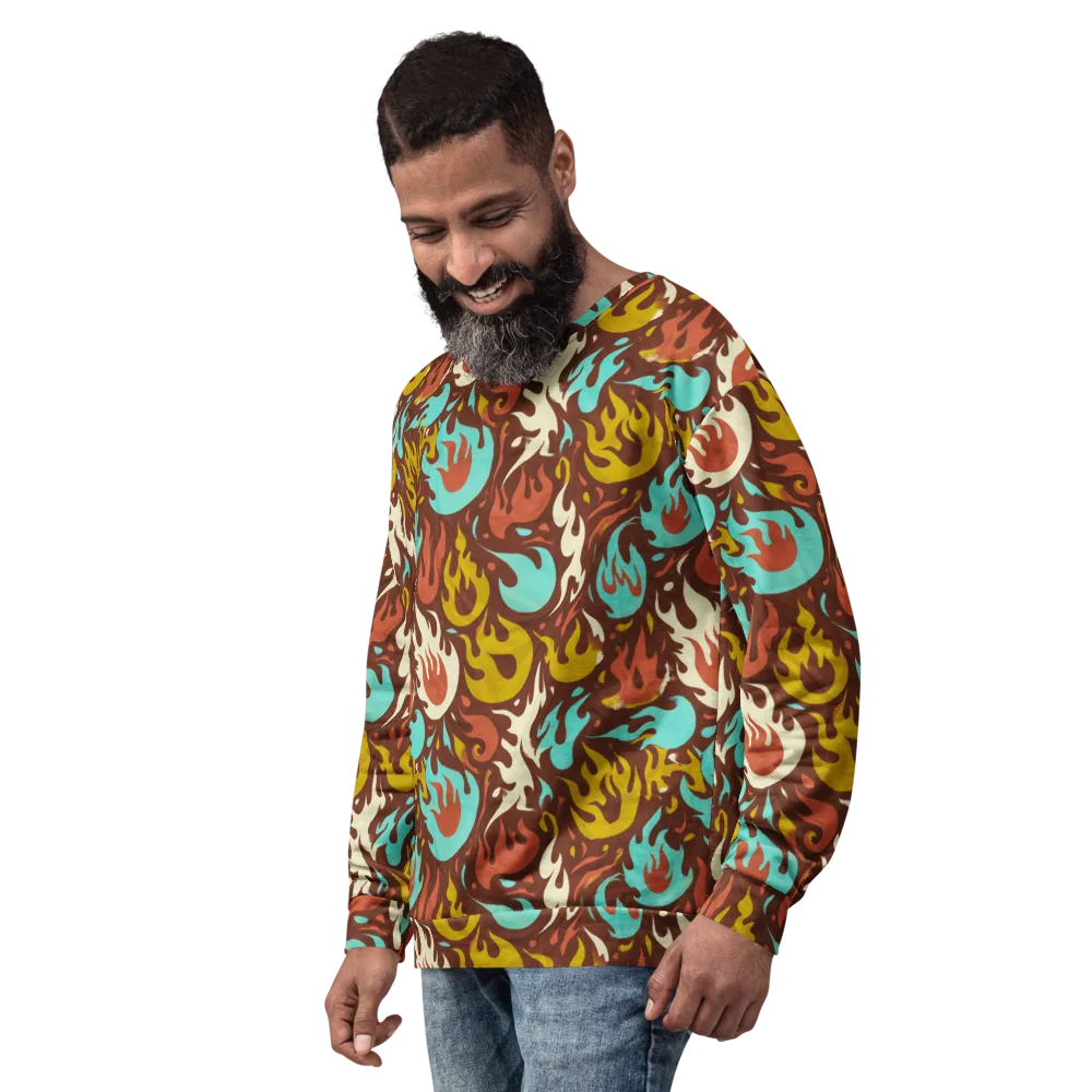 Turquoise Heat on Sweatshirt — Left Front