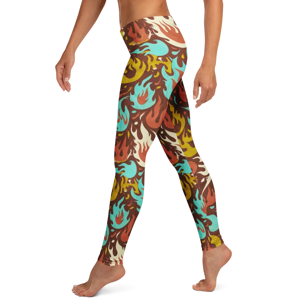 Turquoise Heat on Leggings — Left