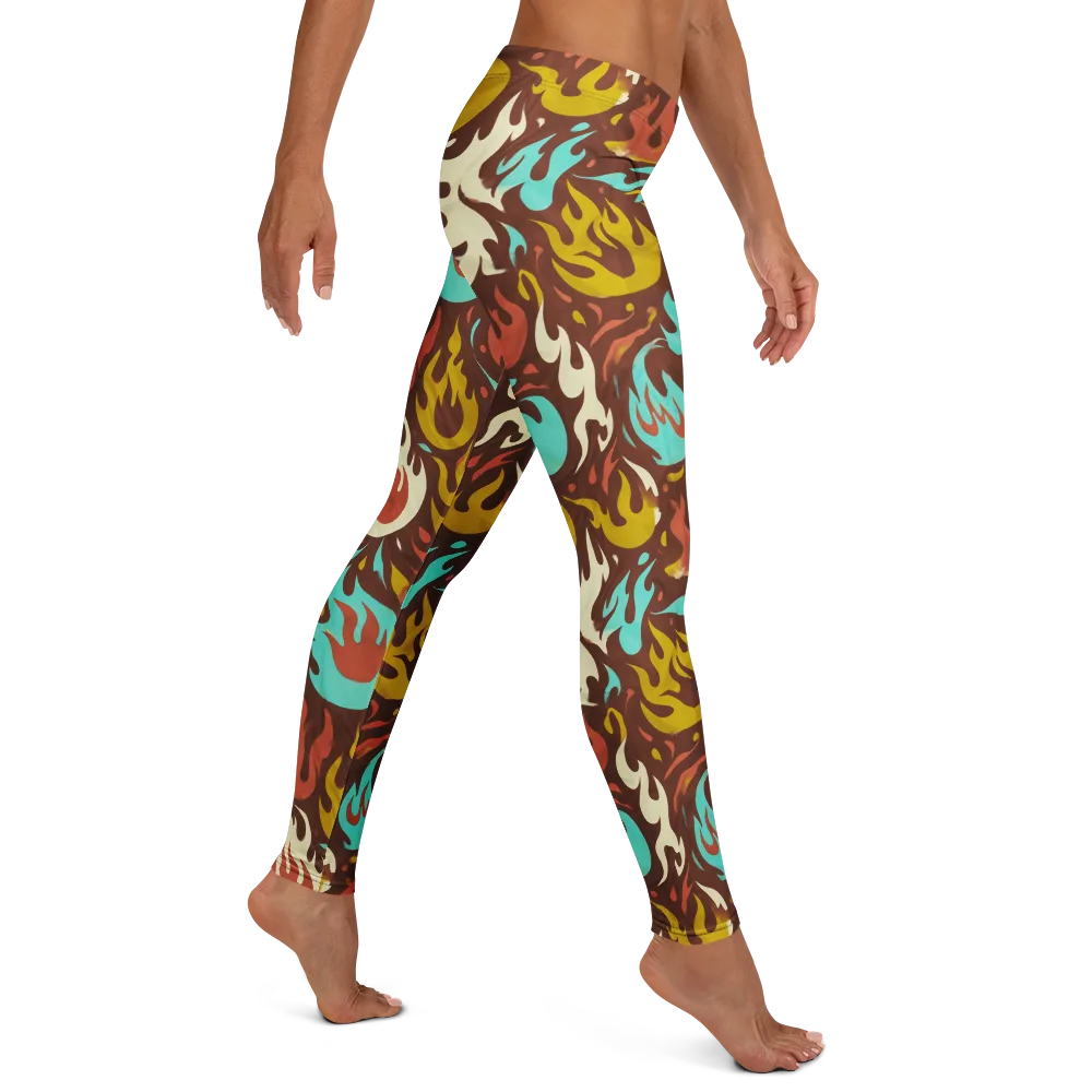 Turquoise Heat on Leggings — Right