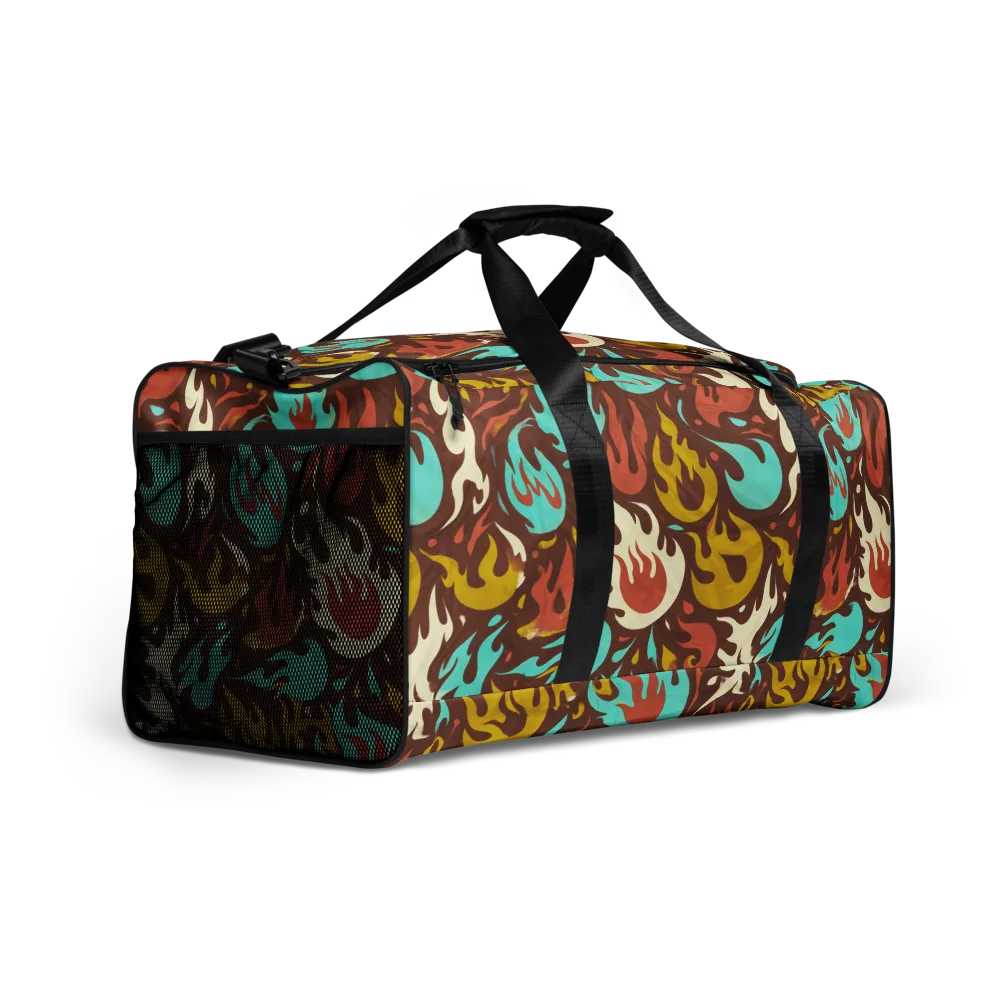 Turquoise Heat on Duffle Bag — Right Front