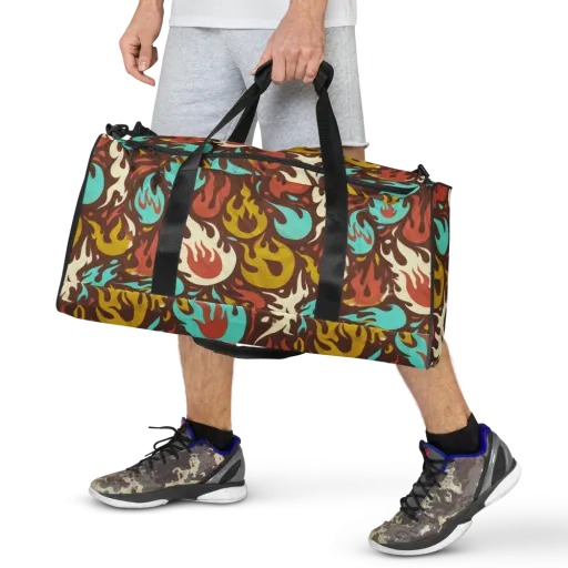 Turquoise Heat on a Duffle Bag