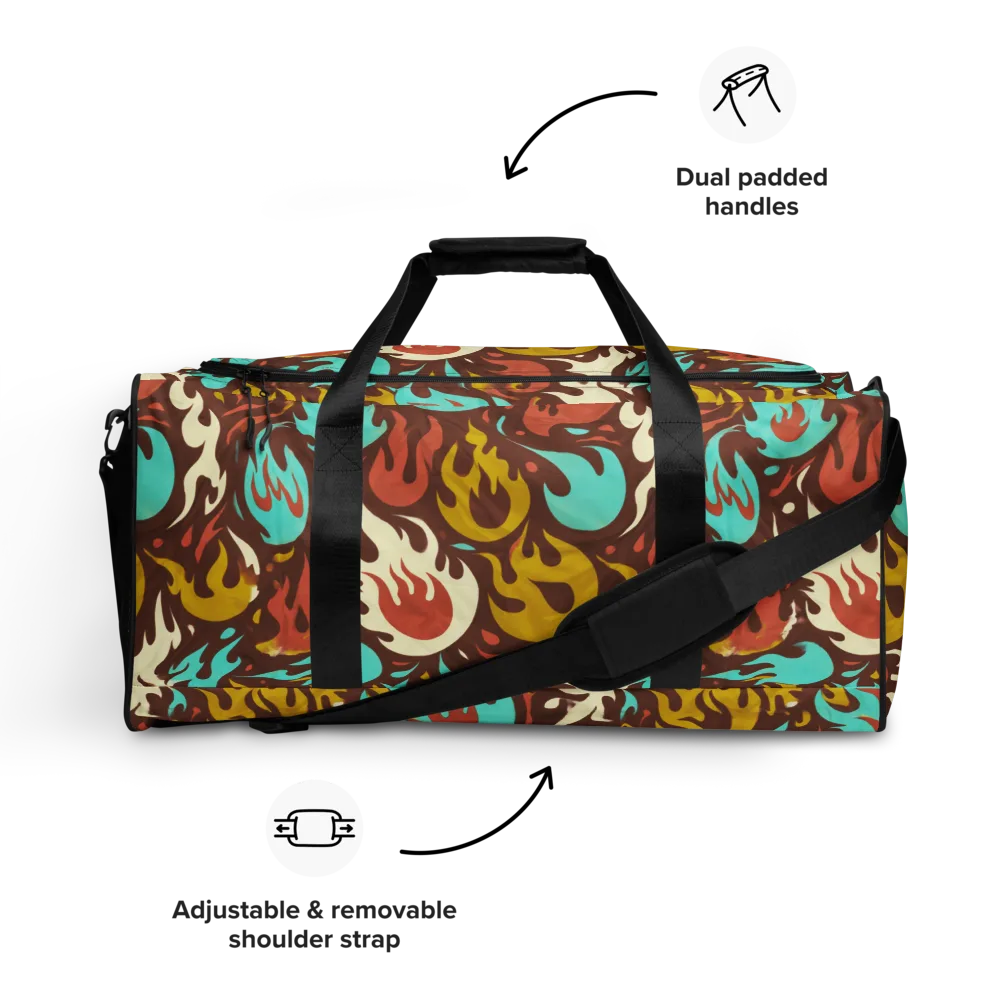 Turquoise Heat on Duffle Bag — Front