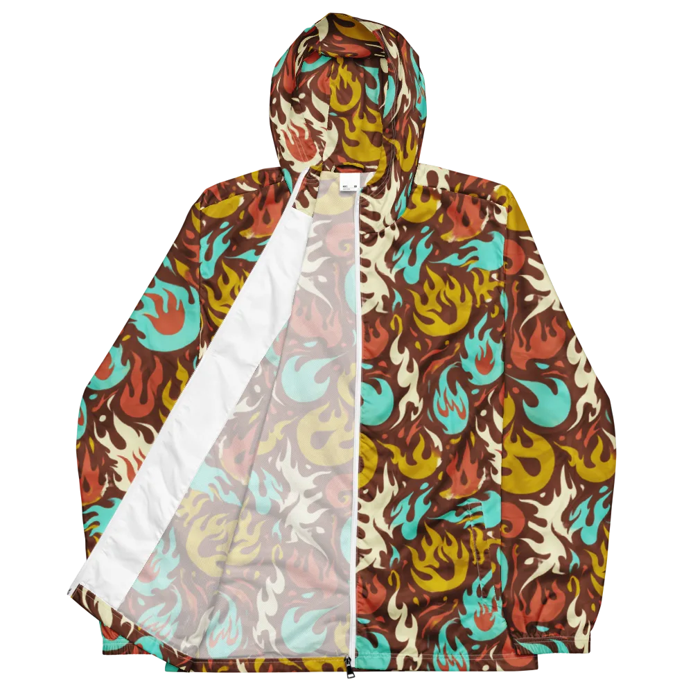 Turquoise Heat on Men's Windbreaker — Front