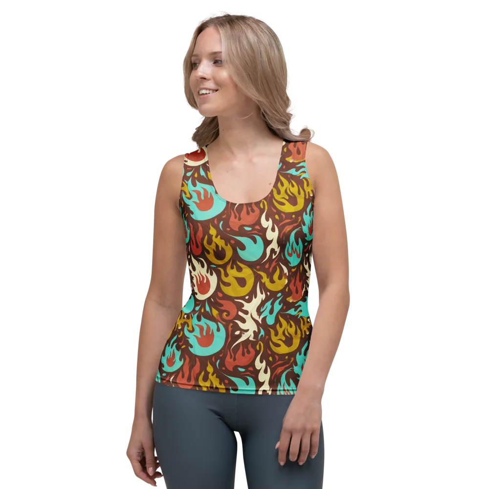 Turquoise Heat on Women's Tank Top — Front