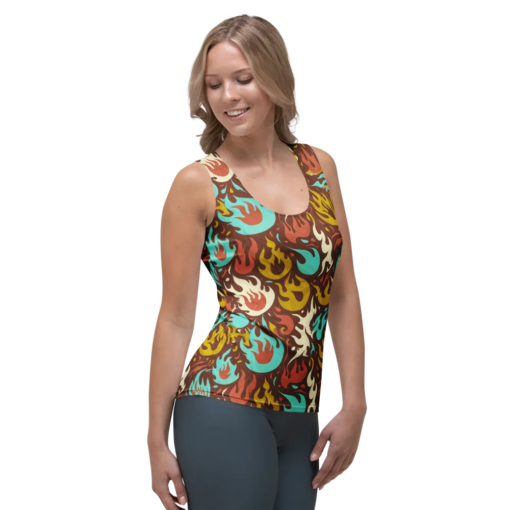 Turquoise Heat on Women's Tank Top — Right Front