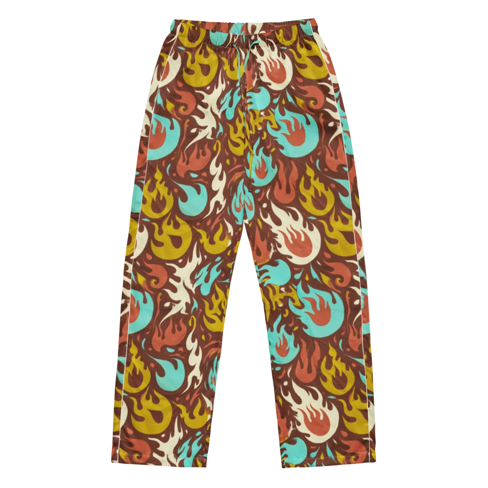 Turquoise Heat on Women's Pajama Pants — Front