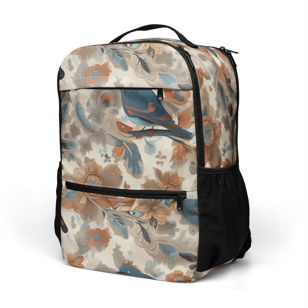Cobalt Aviary on Utility Backpack — Left Front