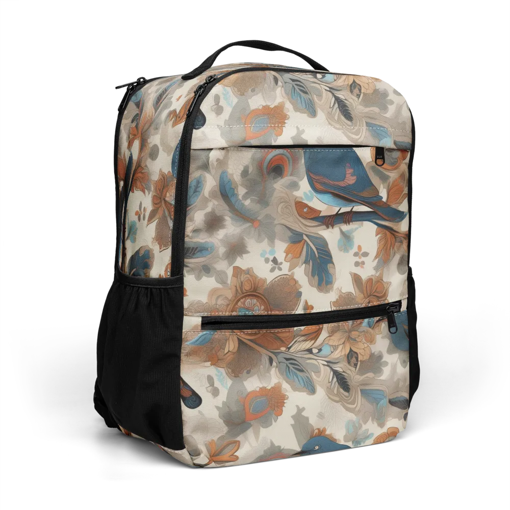 Cobalt Aviary on Utility Backpack — Right Front