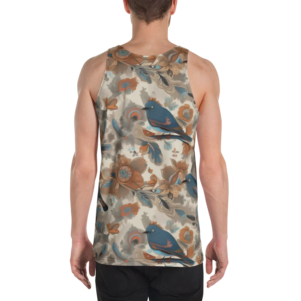 Cobalt Aviary on Men's Tank Top — Back
