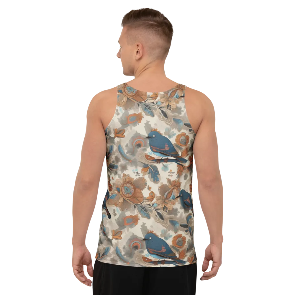 Cobalt Aviary on Men's Tank Top — Back