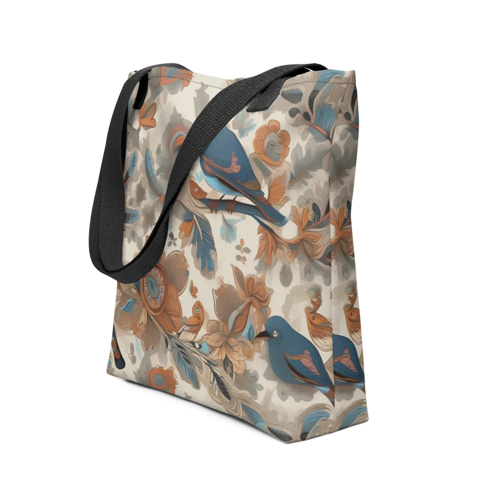 Cobalt Aviary on Tote Bag — Front