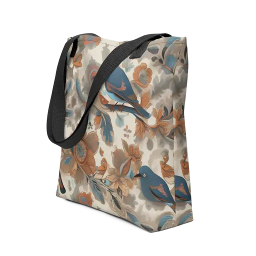 Cobalt Aviary on a Tote Bag