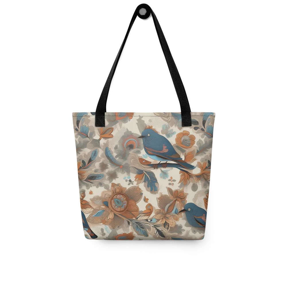 Cobalt Aviary on Tote Bag — Front