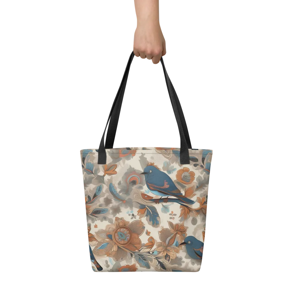 Cobalt Aviary on Tote Bag — Front