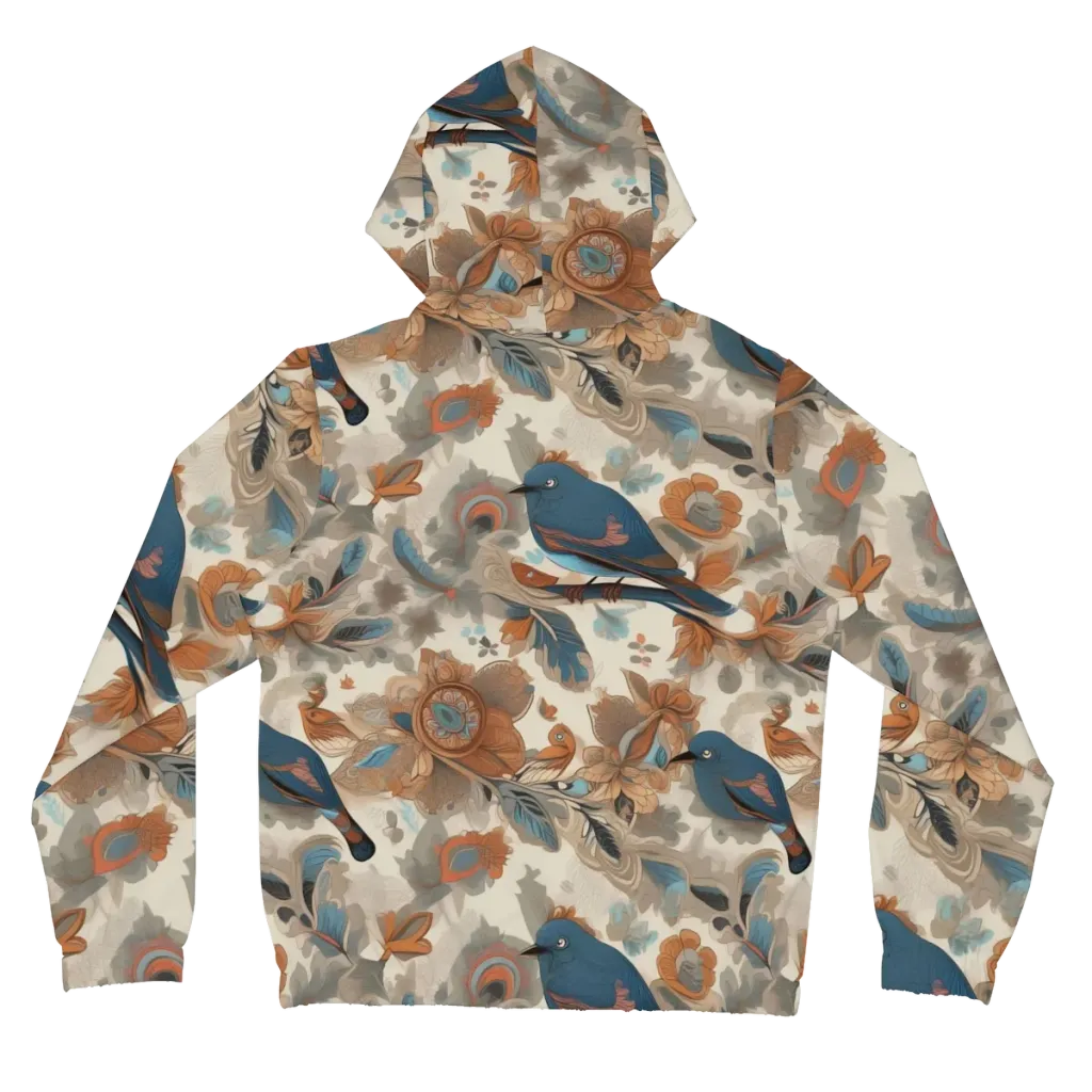 Cobalt Aviary on Women's Full-Zip Hoodie — Back