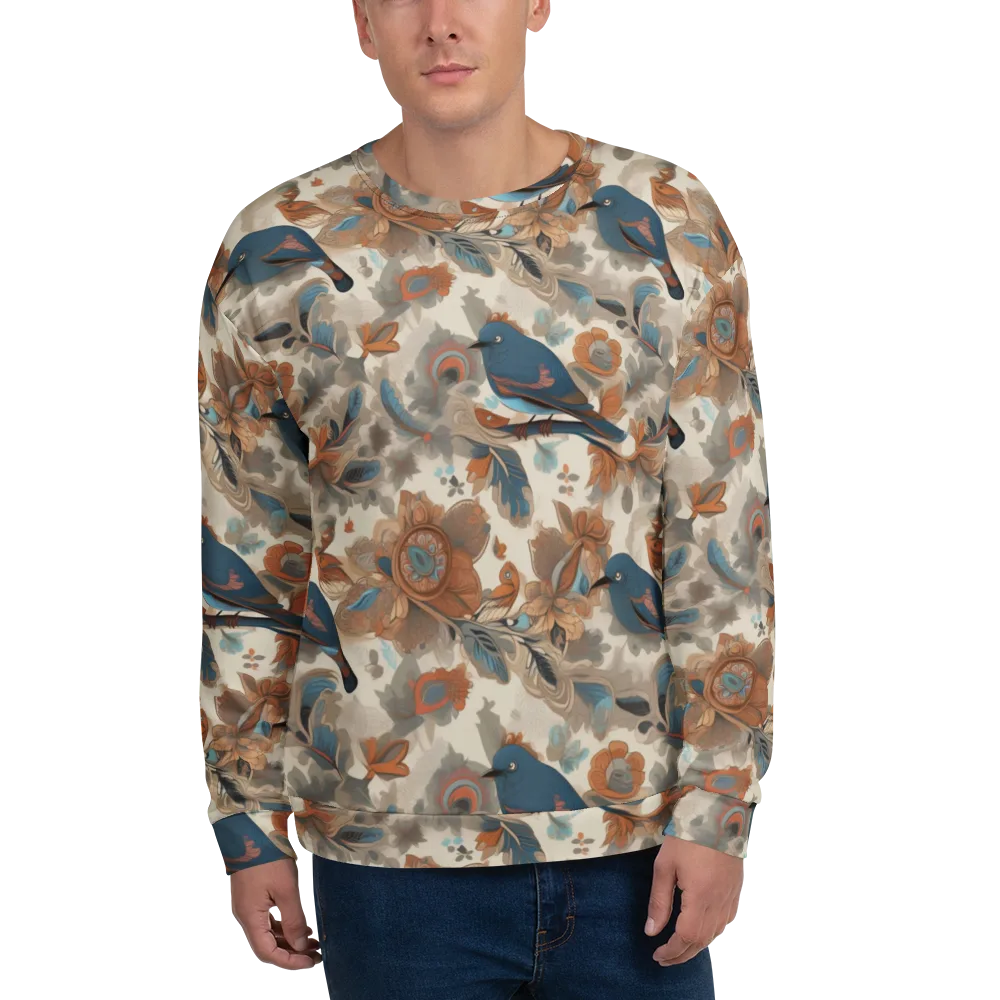 Cobalt Aviary on Sweatshirt — Front