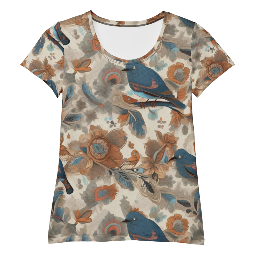 Cobalt Aviary on Women's Athletic T-Shirt — Front