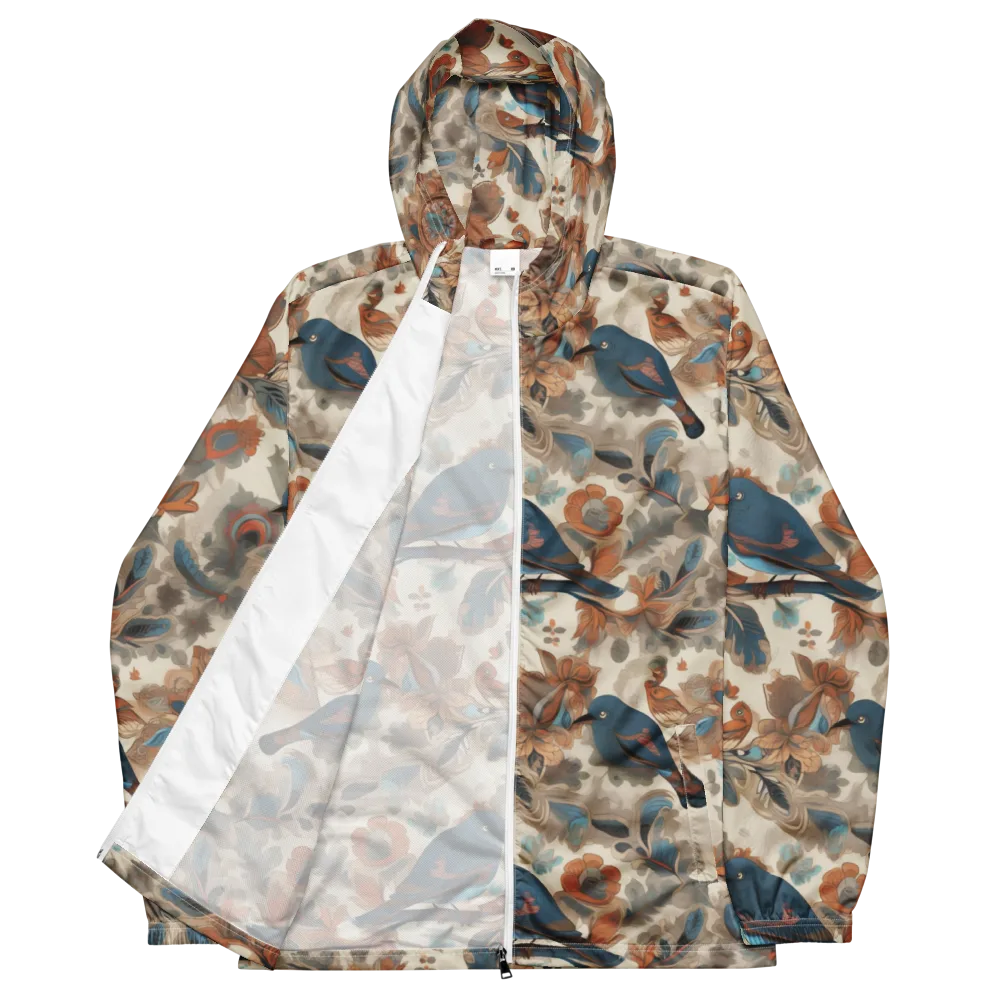 Cobalt Aviary on Men's Windbreaker — Front