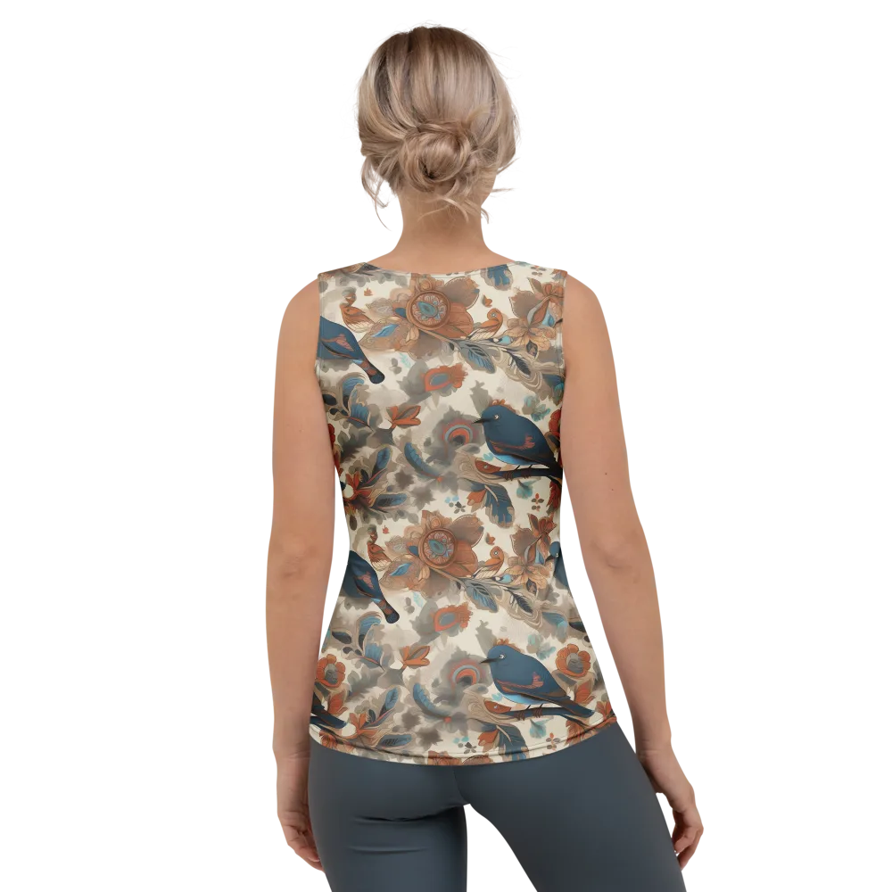 Cobalt Aviary on Women's Tank Top — Back