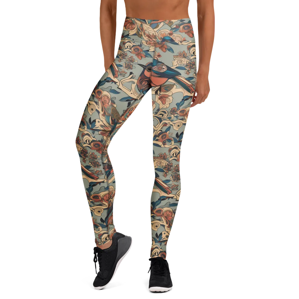 Avian Reverie on Yoga Leggings — Front