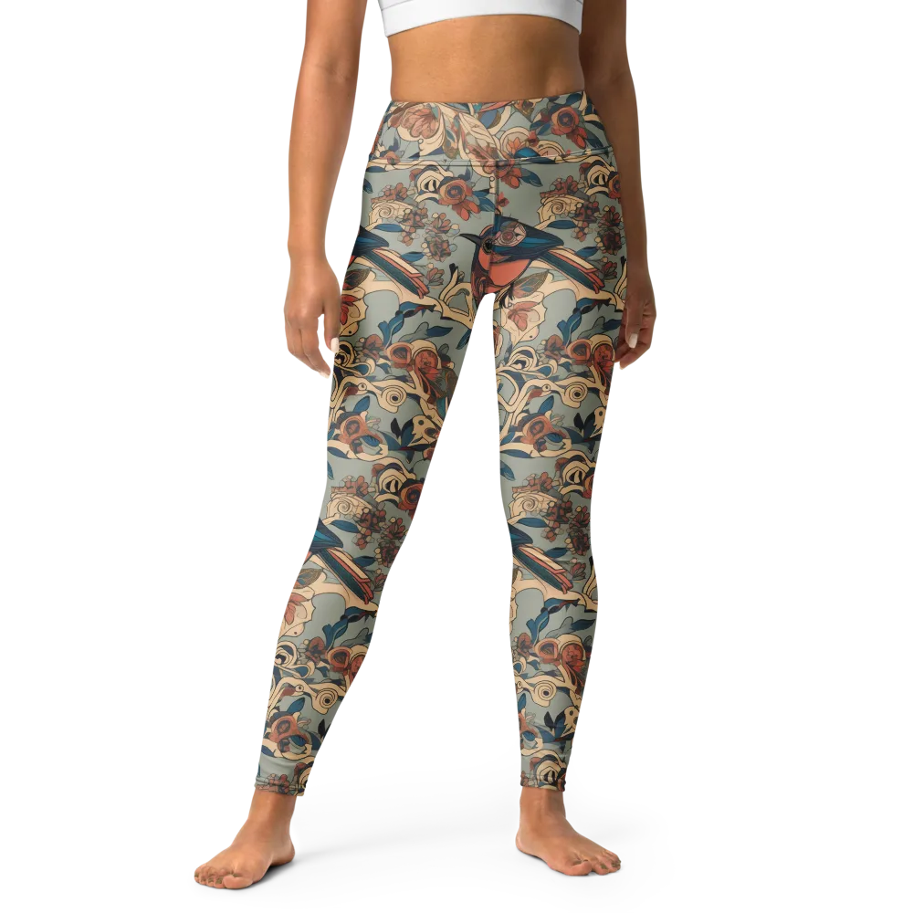 Avian Reverie on Yoga Leggings — Front