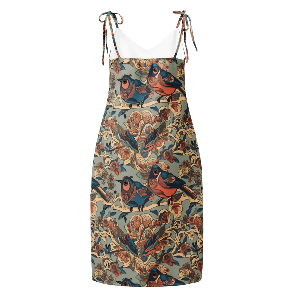 Avian Reverie on Slip Dress — Back
