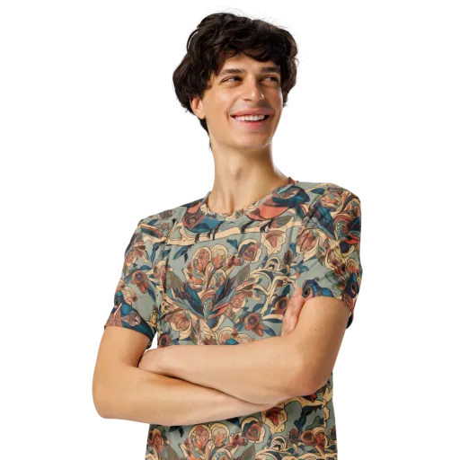 Avian Reverie on a Men's Crew Neck T-Shirt