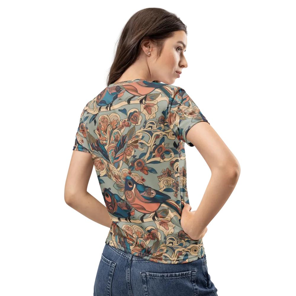 Avian Reverie on Women's Crew Neck T-Shirt — Back