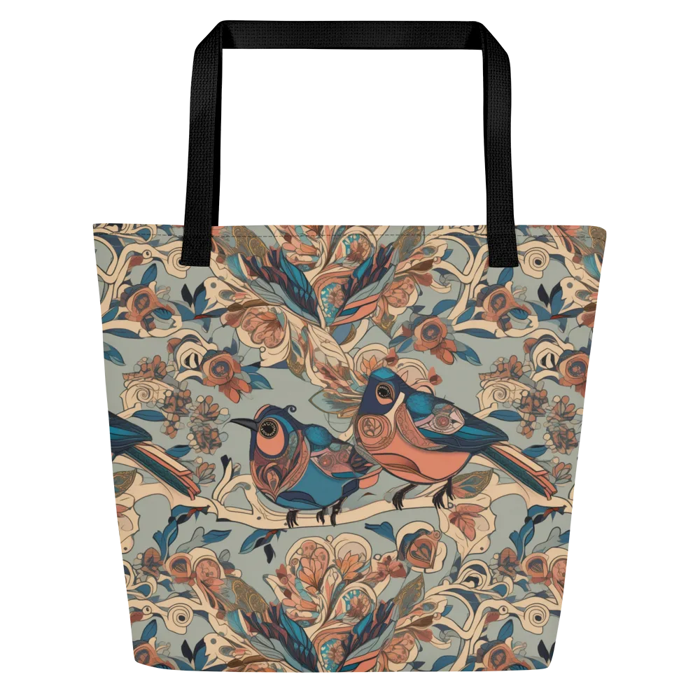 Avian Reverie on Large Tote Bag W/ Pocket — Front