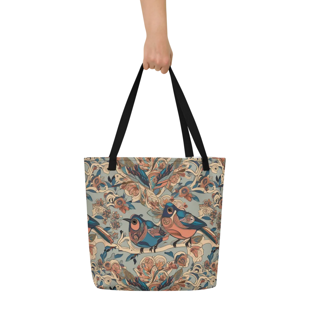 Avian Reverie on Large Tote Bag W/ Pocket — Front