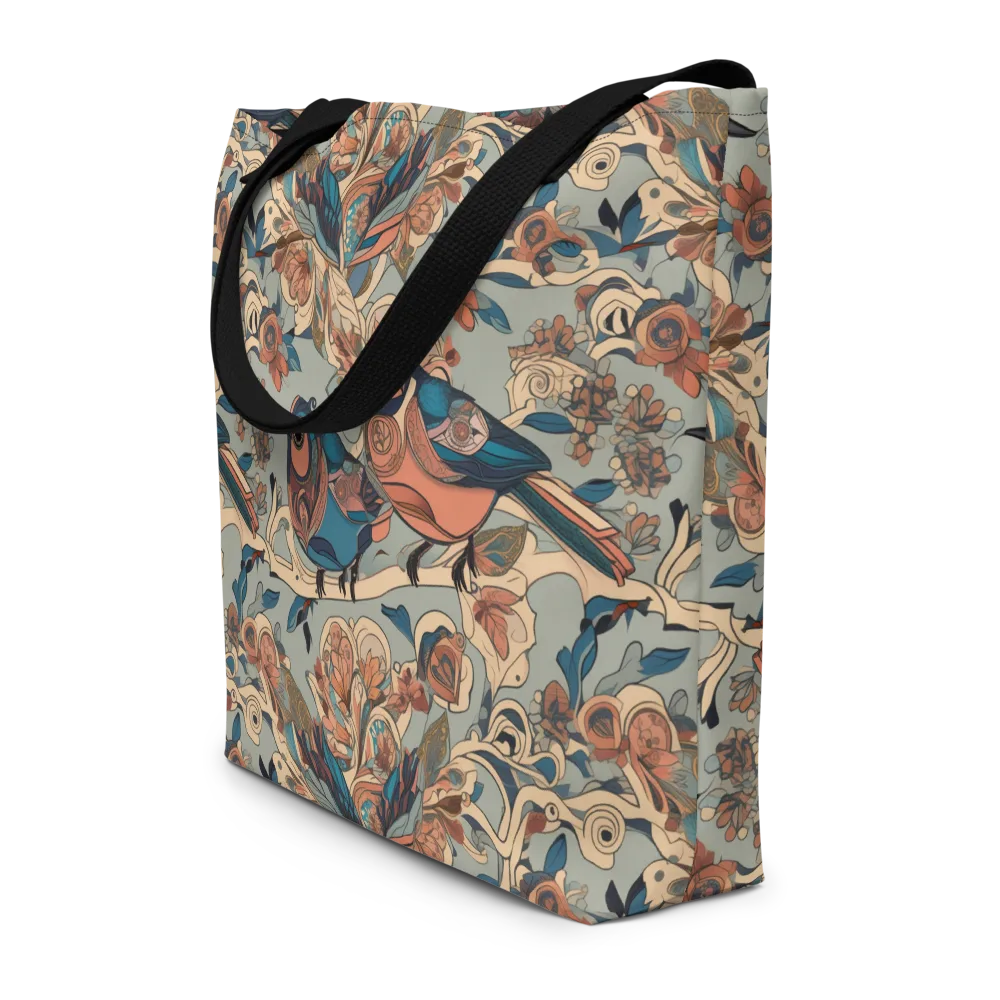 Avian Reverie on Large Tote Bag W/ Pocket — Front