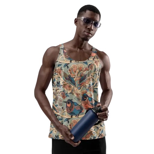 Avian Reverie on a Men's Tank Top