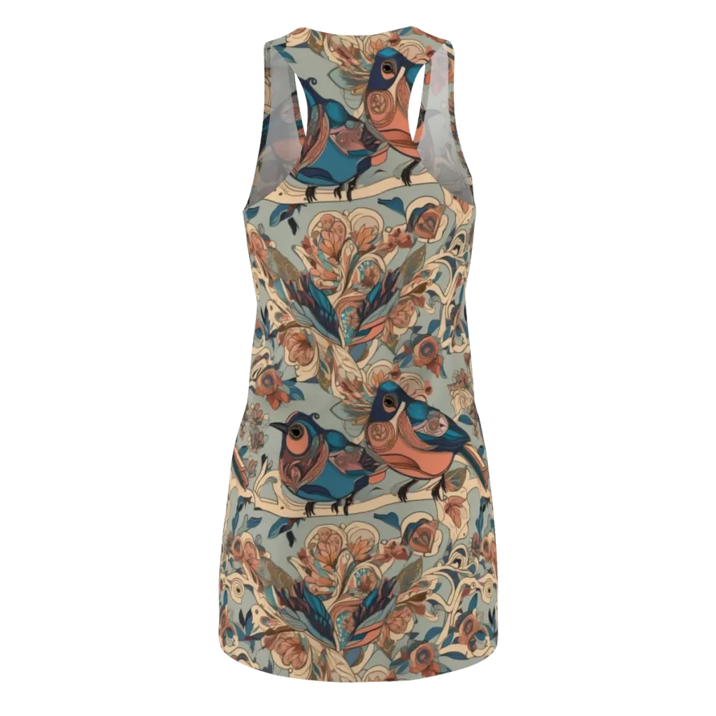 Avian Reverie on Racerback Dress — Back