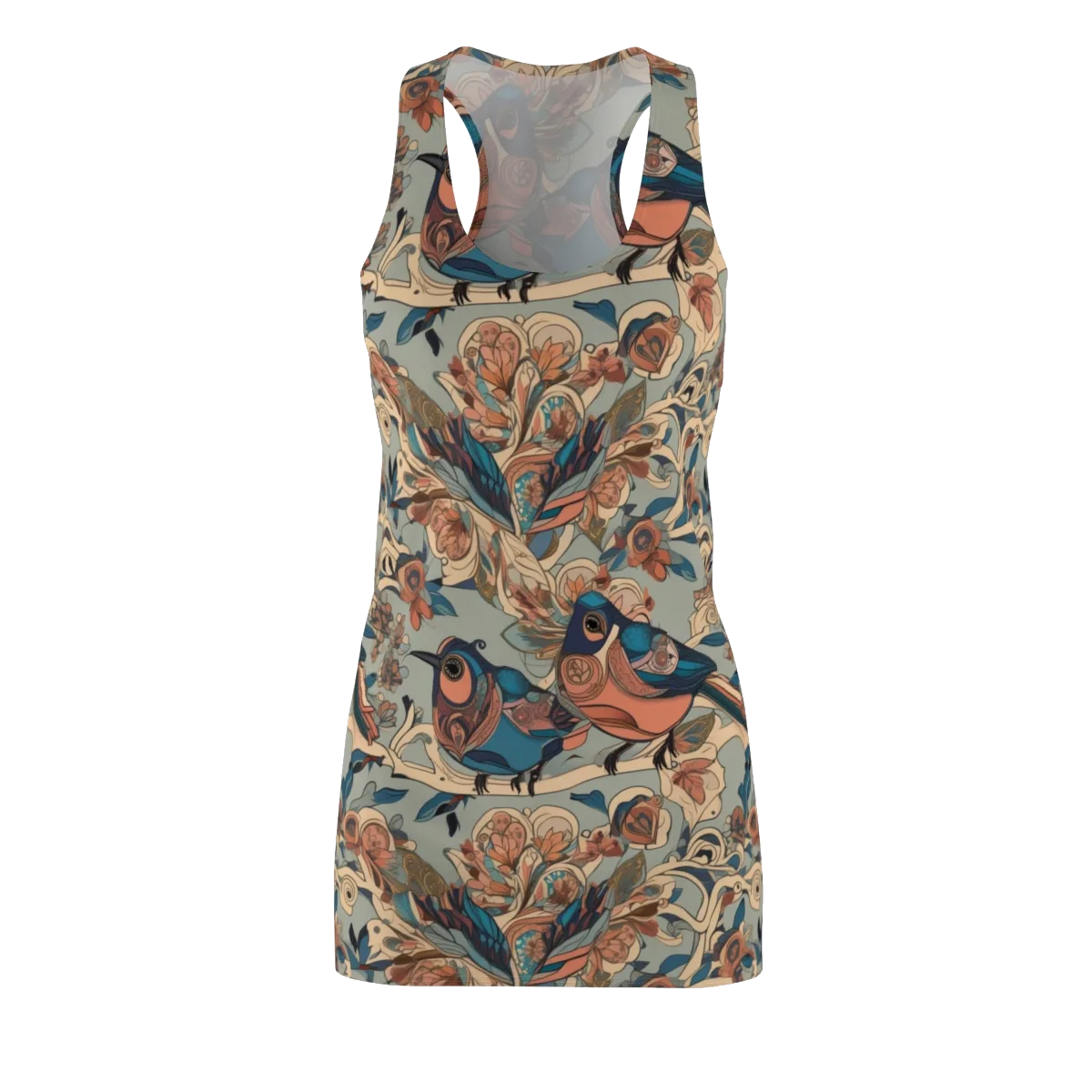 Avian Reverie on Racerback Dress — Front