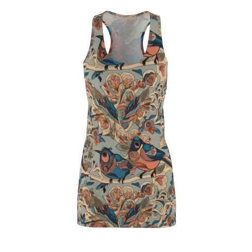Avian Reverie on a Racerback Dress