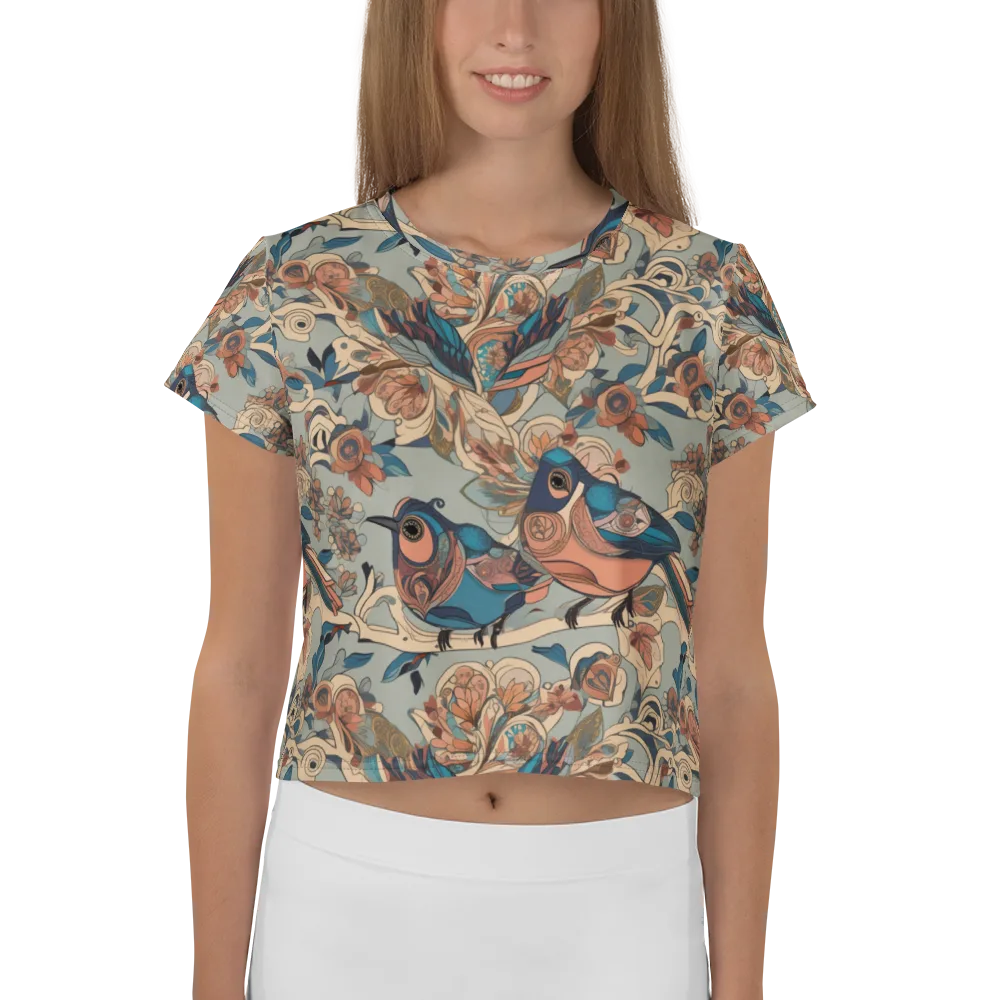 Avian Reverie on Crop Tee — Front