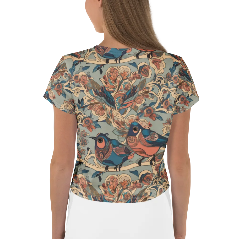 Avian Reverie on Crop Tee — Back