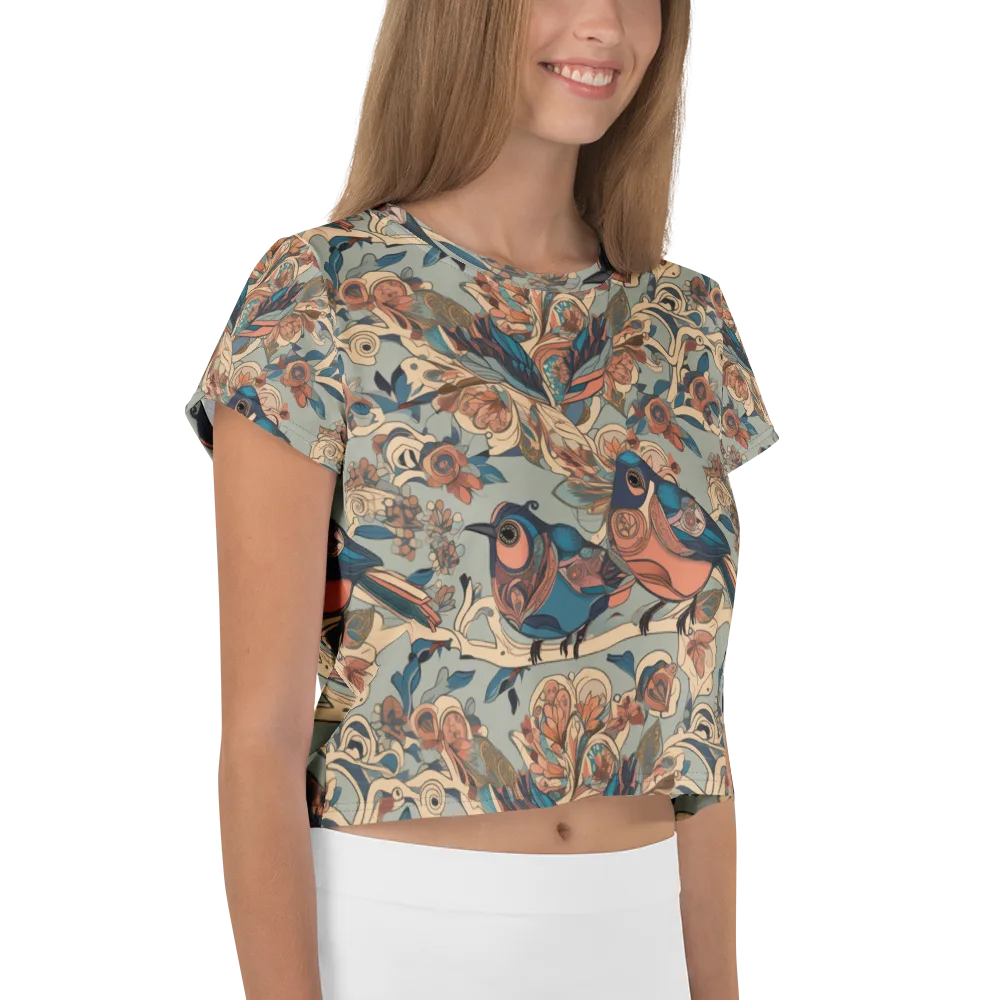 Avian Reverie on Crop Tee — Right