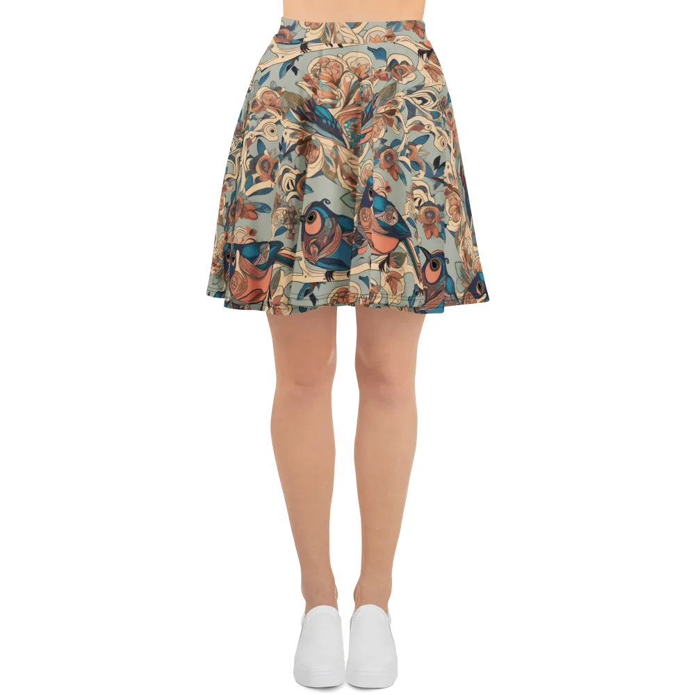 Avian Reverie on Skater Skirt — Front