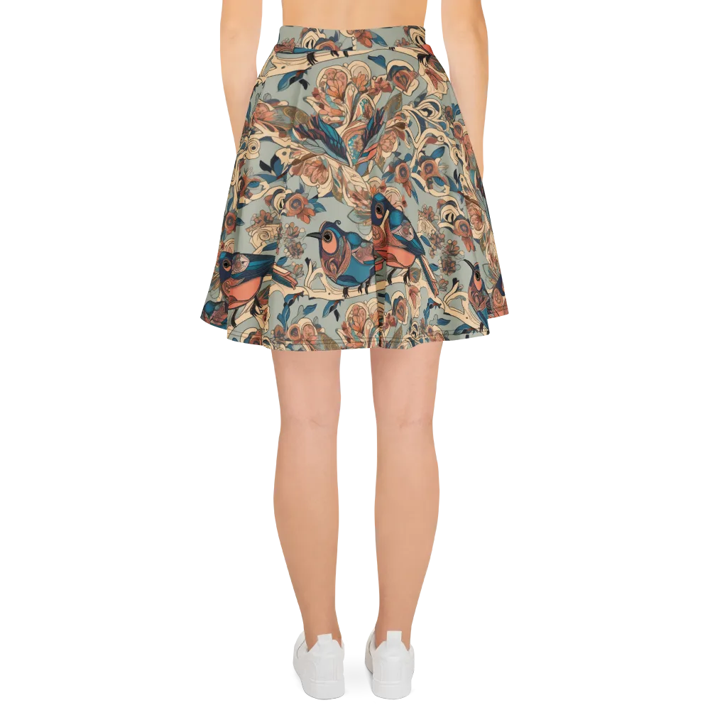Avian Reverie on Skater Skirt — Back