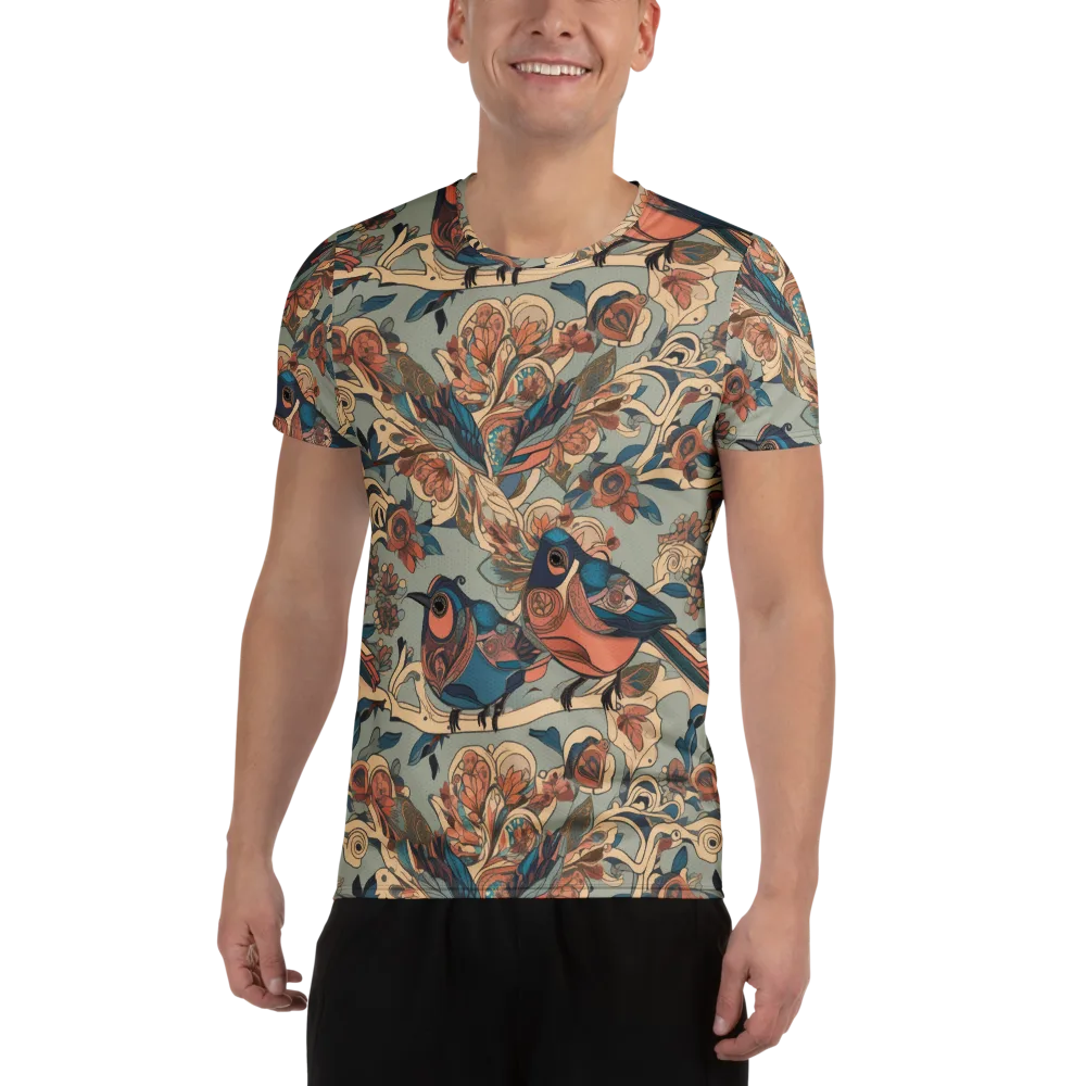 Avian Reverie on Men's Athletic T-Shirt — Front