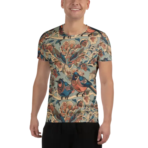 Avian Reverie on a Men's Athletic T-Shirt
