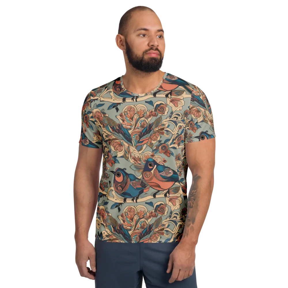 Avian Reverie on Men's Athletic T-Shirt — Front